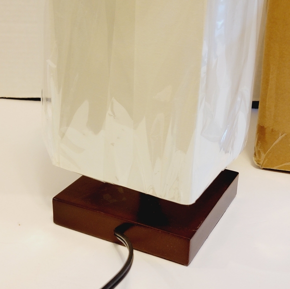 Brightech Wooden Base Table & Desk Lamp – Elongated Fabric Shade - Picture 8 of 11